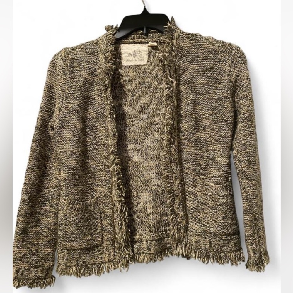 Angel Of The North Fringed Knit Cardigan - Brown